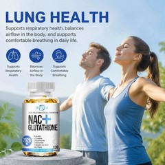 Daitea NAC + Glutathione Supplement , Supports Liver & Skin Health,120 Capsules