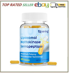 Liposomal Nattokinase 12,000 FU Serrapeptase 360,000 SPU Enzyme Supplement – Enr