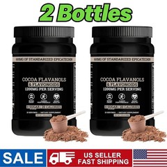 2PACK High Flavanol Cocoa Powder and Flavonoids Supplements 1200mg
