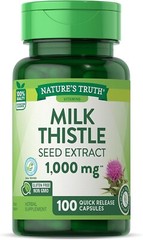 MILK THISTLE Extract 1000mg High Potency (Silybum) 100 Caps Liver Detox Health