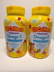 2L’il Critters Omega-3 DHA Supplement 120/240 Gummies Raspberry Lemonade 01/2027