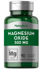 Magnesium Oxide 500mg | 90 Capsules | Non-GMO Supplement | by Piping Rock