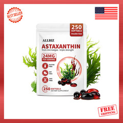 Astaxanthin 24mg | 250 Softgels | 250-Day Supply 250 Count (Pack of 1)