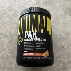 Animal Pak Ultimate Foundation Powder Orange Crush Flavor 14.5 oz (411 g)