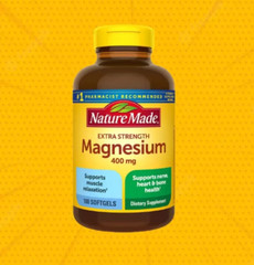 Nature Made Extra Strength Magnesium 400mg – 180 Softgels, 195 Units Bulk