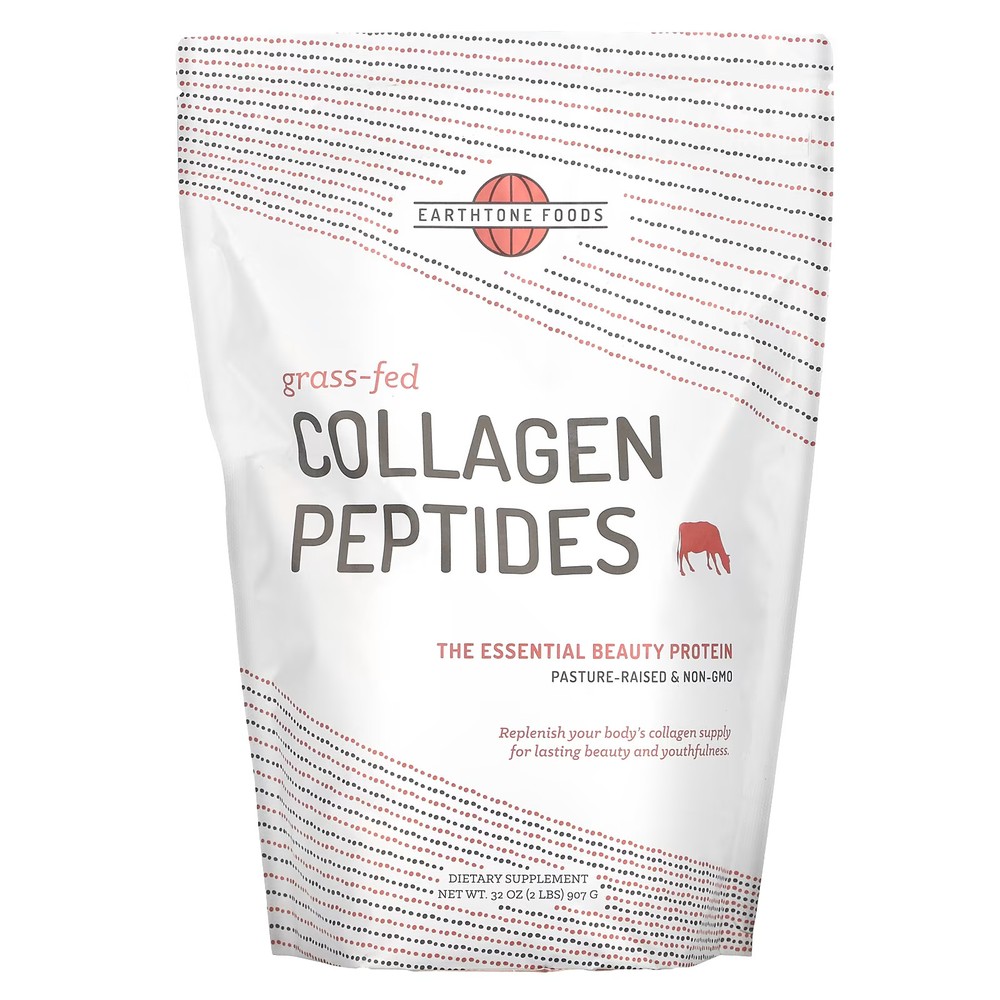 2 X Earthtone Foods, Grass Fed Collagen Peptides, Unflavored, 32 oz (907 g)