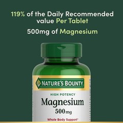 Nature’s Bounty Magnesium 500mg | Bone & Muscle Support | 200 Tablets