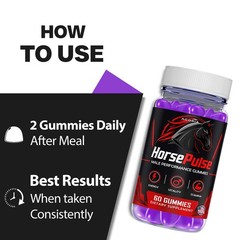 (2 Pack) Horse Pulse Gummys Advanced Male Health Support HorsePulse Gummies