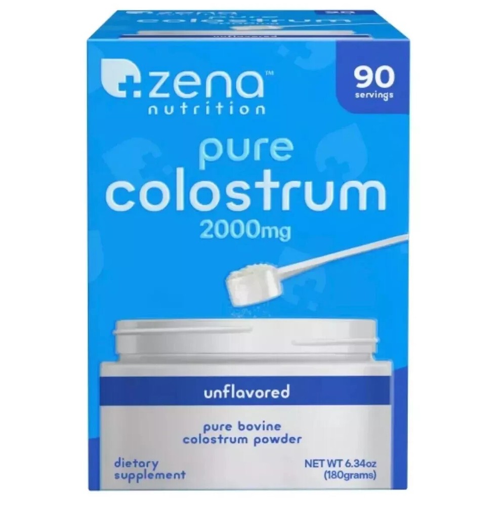 Zena Nutrition Pure Colostrum, 2000 mg, 90 servings, EXP 11/2027