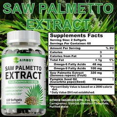 Saw Palmetto Extract – with Pumpkin Seed Oil, Prostate Health, Hair Growth