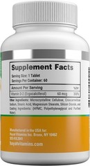 Vegan Vitamin D2 2400 IU 60mcg Dietary Supplement Bone Teeth Muscle Immune 60