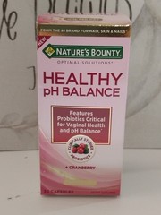 Nature’s Bounty Optimal Solutions Healthy pH Balance 30 capsules Exp 01/2026