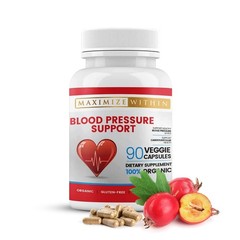 Premium Blood Pressure Support Supplements with Hawthorn, Hibiscus, Olive Lea…