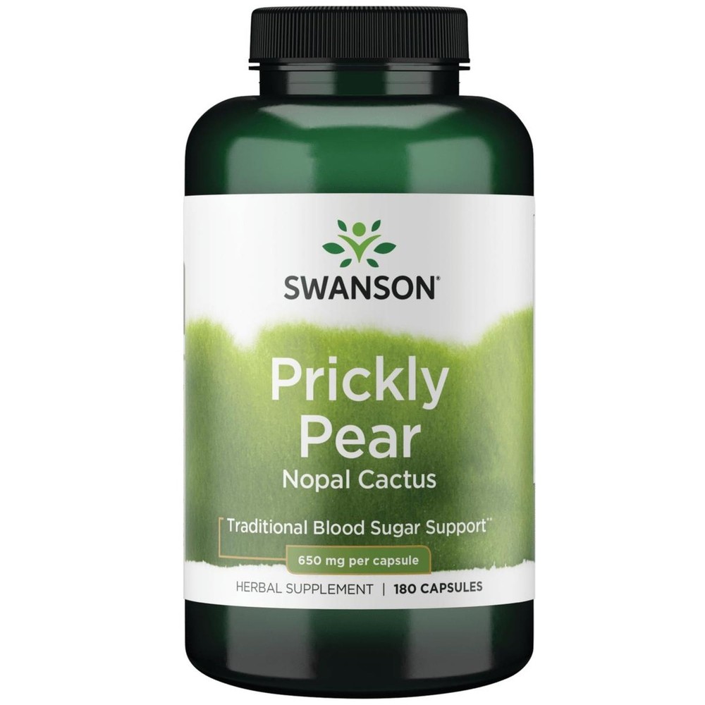 Swanson Premium Brand Prickly Pear Cactus Opuntia 650 180 Count (Pack of 1)