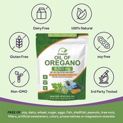1 Pack Oil of Oregano & Black Seed Softgels Count ,Immune Support,180 capsules