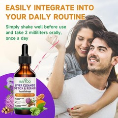 Liver Cleanse Detox & Repair Liquid Drops – 2000mg Milk Thistle, Dandelion Ro…