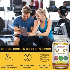 Vitamin K2 + D3 w/ BioPerine, Immune & Heart Boost, Optimal Absorption MENXI