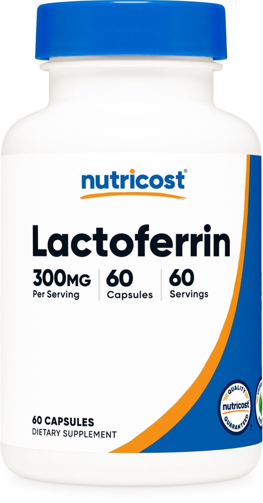 Nutricost Lactoferrin (60 Capsules, 300mg) Gluten Free, Non GMO, Vegetarian