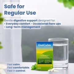 GutCalm IBS Relief Peppermint Oil Capsules Bloating Gas Constipation Comfort