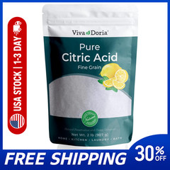 Pure Citric Acid Food Grade Fine Grain 2 Lb Cleaning Cooking Bulk