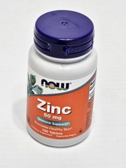 NOW Foods Zinc Gluconate, 50 mg, 100 Tablets