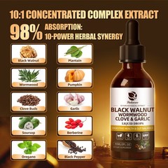 60ML Black Walnut Wormwood Tincture – Rapid Gut Cleanse & Digestive Health