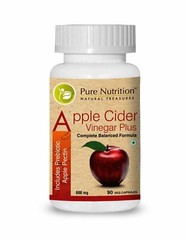 Pure Nutrition Apple Cider Vinegar Plus, Includes Prebiotic Apple Pectin 90 Veg