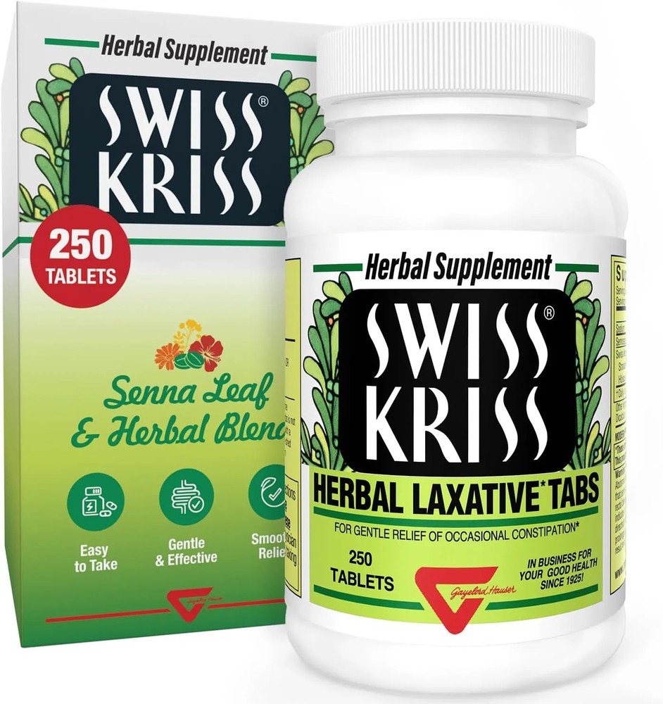 Herbal Laxative Tablets Senna Formula Natural Constipation Relief 250 Count New