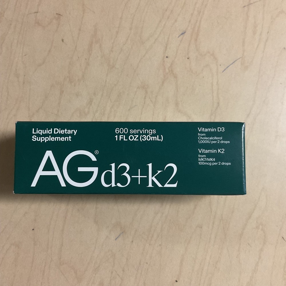 Athletic Greens AG1 Vitamin Liquid D3 + k2 – 1 OZ New in Box exp. 02/2028
