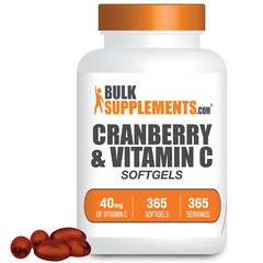 BulkSupplements Cranberry & Vitamin C (365 Softgels) – Urinary Health Support