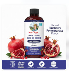 2-pack MaryRuth’s Daily Liquid Hair Supplement, Blueberry & Pomegranate Flavor