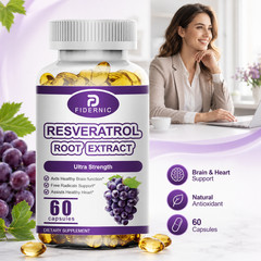 Resveratrol Extract 1200mg 60 Capsules Antioxidant Support