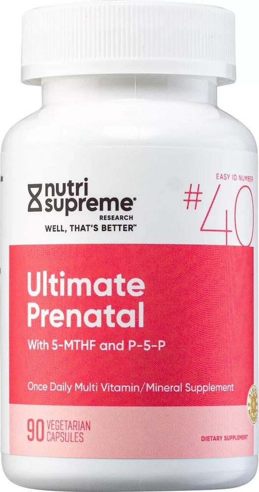 Nutri Supreme Vitamins Prenatal Caps, Ultimate (with 5 MTHF & P-5-P)-90 Chewable