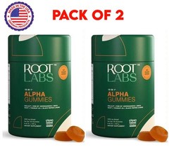Root Labs 10 in 1 Alpha Gummies Shilajit, Ashwagandha, Maca, Tongkat, Pack of 2