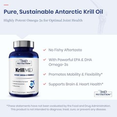 1MD Nutrition KrillMD Antarctic Krill Oil Omega 3 Supplement with Astaxanthi…