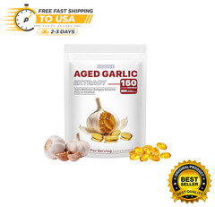 2 Years Aged Garlic Extract Odorless Organic 300 Softgels Heart Immune Support
