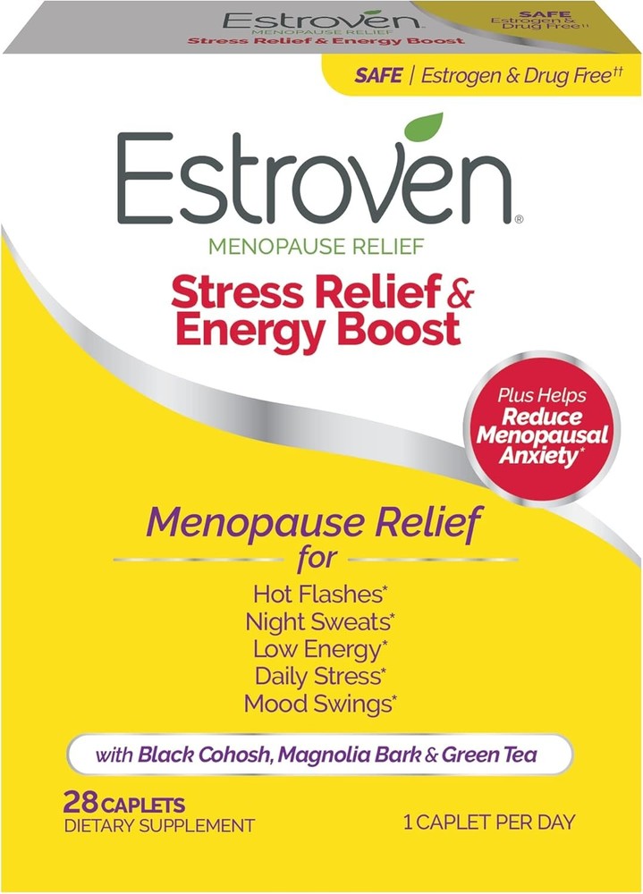 Estroven Stress Relief & Energy Boost for Menopause – 28 Ct. -…