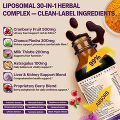 Kidney and Liver Cleanse Detox Drops 2 mL Blueberry – Urinary Tract & Support