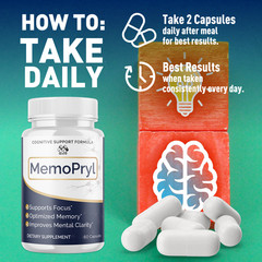 (5 Pack) MemoPryl Advanced Nootropic Brain Support Max Supplement 300 Capsules