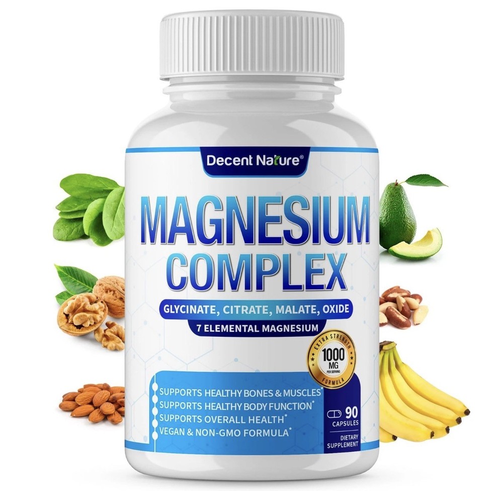 Magnesium Complex 7 Elemental Magnesium Supplement 1000mg – Magnesium Glycinate,