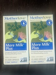 (2) Motherlove More Milk Plus Supports Lactation 90 Capsules – Exp 7/2028