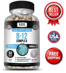Vitamin B-12 Complex 60ct, B-12 Vitamins, Energy, Cardio, Aids Nervous System
