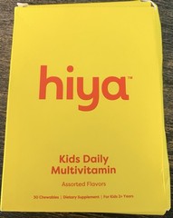 Hiya Kids Daily Multivitamin Chewables, Assorted Flavors, 30 Count