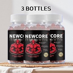 3 Pack Newcore Male Performance Gummies, New Core Max Formula 3 Month Supply NEW