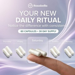 Rosabella Liposomal Glutathione 500mg Capsules Skin Immune Detox 60 Pills