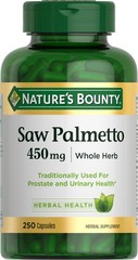 Saw Palmetto Support for Prostate and Urinary Health, 450mg, 250 Capsules