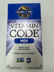 Garden of Life Vitamin Code Men Whole Food Multivitamin 120 Capsules