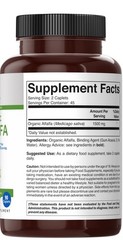 Brieofood Organic Alfalfa 1500mg, 45 Servings, 90 Count (Pack of 1)