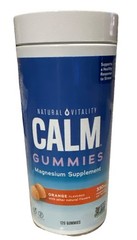 Natural Vitality Calm 120 Gummies Magnesium Supplement 330 mg Orange Exp: 4/2027