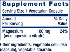 MAGNESIUM CITRATE HEART BONE HEALTH 100mg 400 Capsules LIFE EXTENSION